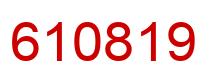 Number 610819 red image