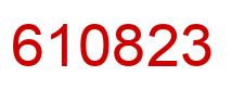 Number 610823 red image