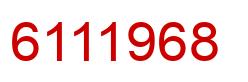 Number 6111968 red image