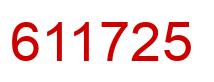 Number 611725 red image