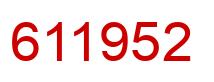 Number 611952 red image
