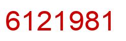 Number 6121981 red image