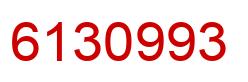 Number 6130993 red image