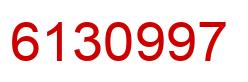 Number 6130997 red image
