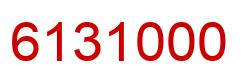 Number 6131000 red image