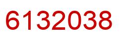 Number 6132038 red image