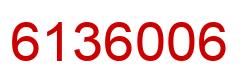 Number 6136006 red image