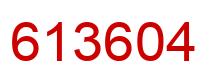 Number 613604 red image