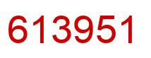 Number 613951 red image