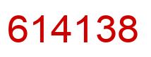 Number 614138 red image