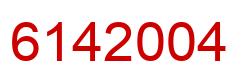 Número 6142004 imagen rojo