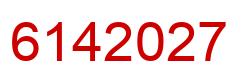 Number 6142027 red image