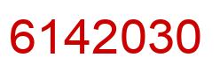 Number 6142030 red image