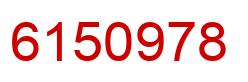 Número 6150978 imagen rojo