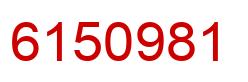 Número 6150981 imagen rojo