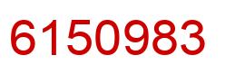 Número 6150983 imagen rojo