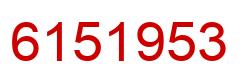 Number 6151953 red image