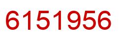 Number 6151956 red image