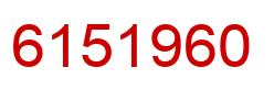 Number 6151960 red image