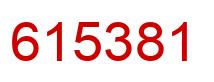 Número 615381 imagen rojo