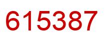 Número 615387 imagen rojo