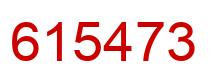 Number 615473 red image