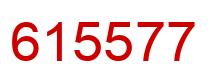 Number 615577 red image