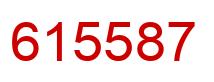 Number 615587 red image