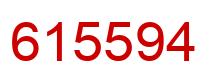 Number 615594 red image