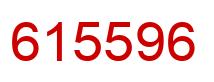 Number 615596 red image