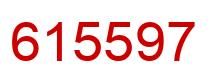 Number 615597 red image