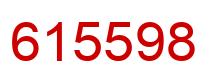Number 615598 red image