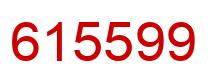 Number 615599 red image