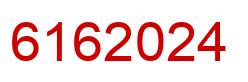 Number 6162024 red image