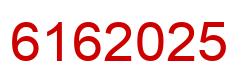 Number 6162025 red image