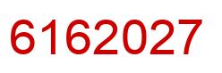 Number 6162027 red image