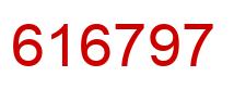 Number 616797 red image