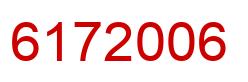 Number 6172006 red image