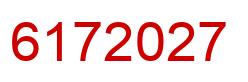 Number 6172027 red image