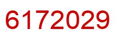 Number 6172029 red image