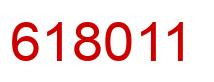 Number 618011 red image