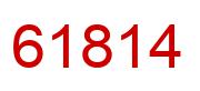 Number 61814 red image