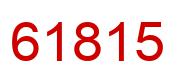 Number 61815 red image