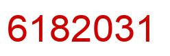 Number 6182031 red image