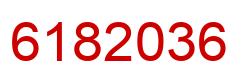 Number 6182036 red image