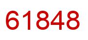 Number 61848 red image