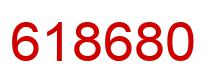Number 618680 red image