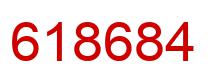 Number 618684 red image