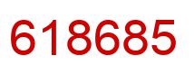Number 618685 red image