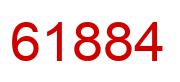 Number 61884 red image